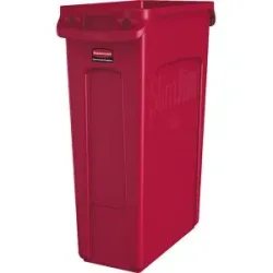 Abfalleimer SLIM JIM®, Volumen 87 l, mit Lüftungskanälen, rot, ab 10 Stk Rubbermaid