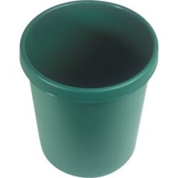 Papierkorb aus Polyethylen, Volumen 30 l, VE 5 Stk, grün helit