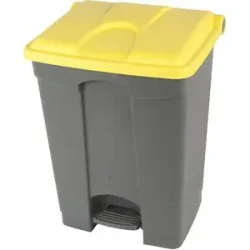 Treteimer, Volumen 70 l, BxHxT 505 x 675 x 415 mm, grau, Deckel gelb Probbax