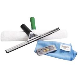 Glasreinigungsset PRO Advanced, Mikrofasertuch, Sicherheitsschaber, Fensterwischer, StripWasher Unitec Unger