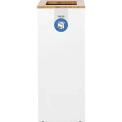 kaiserkraft Wertstoffsammler Lune Paxa, 34 l, weiß/blau