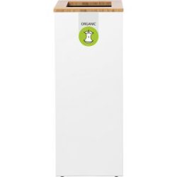 kaiserkraft Wertstoffsammler Lune Paxa, 34 l, weiß/grün