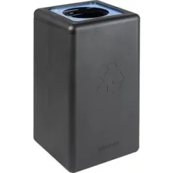 kaiserkraft Wertstoffsammler BrickBin, Inhalt 65 l, schwarz, Deckel blau