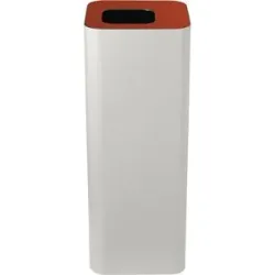 kaiserkraft Wertstoffsammler Pure, Volumen 60 l, weiß / rot