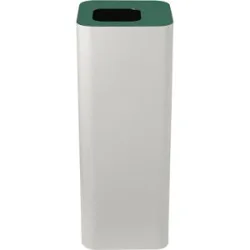 kaiserkraft Wertstoffsammler Pure, Volumen 60 l, weiß / grün