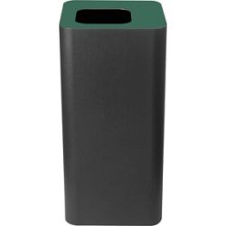 kaiserkraft Wertstoffsammler Pure, Volumen 100 l, schwarz / grün