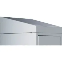 kaiserkraft Schrägdachaufsatz, Höhe 25 / 156 mm, Breite 400 mm, für 3 Abteile