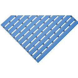 PVC-Profilmatte, pro lfd. m, Lauffläche aus Hart-PVC, rutschsicher, Breite 600 mm, blau EHA