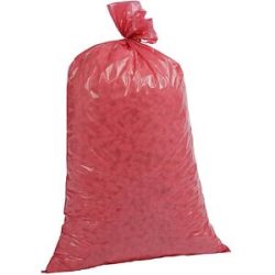 kaiserkraft Abfallsäcke, LDPE, 70 l, 40 µm, BxL 575 x 1000 mm, VE 250 Stk, rot