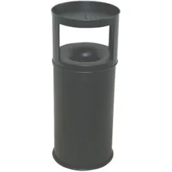 kaiserkraft Sicherheits-Kombiascher, flammverlöschend, Stahlblech, Volumen 40 l, HxØ 800 x 310 mm, schwarz