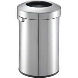 Design-Abfallsammler, Edelstahl, Volumen 50 l, HxØ 597 x 370 mm, Edelstahl EKO