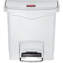 Treteimer SLIM JIM®, aus Polyethylen, 15 l, weiß Rubbermaid