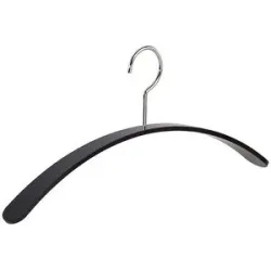 kaiserkraft Design-Kleiderbügel CURVE, Acryl, VE 4 Stk, schwarz