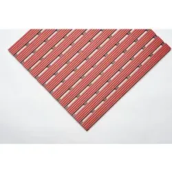 PVC-Profilmatte, pro lfd. m, Lauffläche aus Hart-PVC, rutschsicher, Breite 600 mm, rot EHA