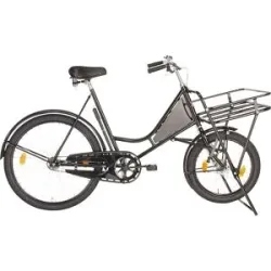 kaiserkraft Lastenfahrrad CLASSIC, Stahl, Traglast 140 kg, schwarz