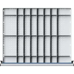Einteilungssatz für Schubladen-BxT 750 x 600 mm, ?-Teilung, für Fronthöhe 60 mm ANKE