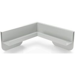Eck-Ablageleiste für Infinity Wall, LxTxH 402 / 402 x 75 x 110 mm, lichtgrau magnetoplan