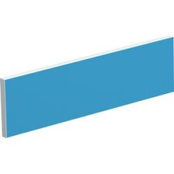 Tischtrennwand für Teamschreibtische, Breite 1600 mm, Bezug blau EasyDesk