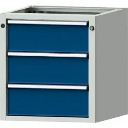 Unterbauschrank für elektrisch höhenverstellbare Arbeitstische LIFT, BxT 570 x 615 mm, Höhe 600 mm, 3 Schubladen (180 mm hoch) ANKE