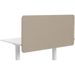 kaiserkraft Akustik-Tischtrennwand Softline Salsa, nach unten hängend, Höhe 650 mm, Textil, Breite 1600 mm, beige