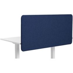 kaiserkraft Akustik-Tischtrennwand Softline Salsa, nach unten hängend, Höhe 650 mm, Textil, Breite 1600 mm, blau