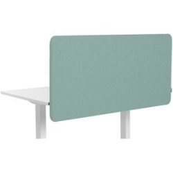 kaiserkraft Akustik-Tischtrennwand Softline Salsa, nach unten hängend, Höhe 650 mm, Textil, Breite 600 mm, grün