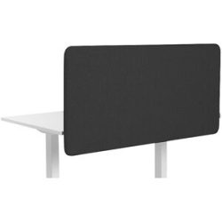 kaiserkraft Akustik-Tischtrennwand Softline Salsa, nach unten hängend, Höhe 650 mm, Textil, Breite 1200 mm, schwarz