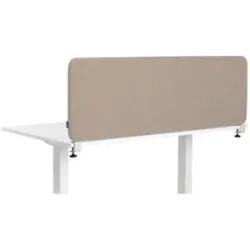 kaiserkraft Akustik-Tischtrennwand Softline Salsa, top montiert, Höhe 450 mm, Textil, Breite 1400 mm, beige