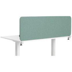 kaiserkraft Akustik-Tischtrennwand Softline Salsa, top montiert, Höhe 450 mm, Textil, Breite 1600 mm, grün