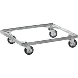 kaiserkraft Fahrgestell für Stapelkorb, verzinkt, LxB 630 x 470 mm