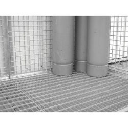 Gitterrostboden, befahrbar, für BxT 3100 x 2100 mm eurokraft pro