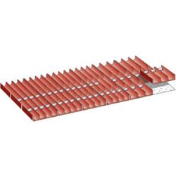 Schubladeneinteilungsset, Mulden, 58-teilig, für Fronthöhe 75 mm LISTA