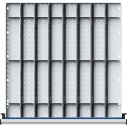 Einteilungssatz für Schubladen-BxT 600 x 600 mm, ?-Teilung, für Fronthöhe 180 - 360 mm ANKE
