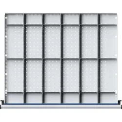 Einteilungssatz für Schubladen-BxT 750 x 600 mm, ?-Teilung, für Fronthöhe 180 - 360 mm ANKE