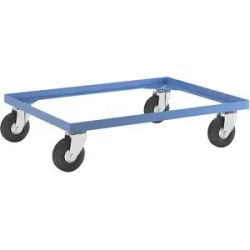 Fahrgestell aus Stahl, mit Vollgummireifen, Tragfähigkeit 250 kg, Ladefläche 810 x 610 mm eurokraft pro