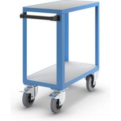 Industrie-Tischwagen, Ladefläche LxB 750 x 400 mm, lichtblau RAL 5012 eurokraft pro