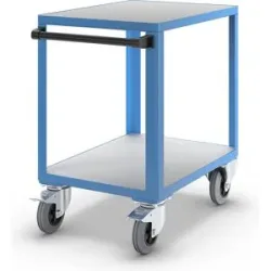 Industrie-Tischwagen, Ladefläche LxB 750 x 550 mm, lichtblau RAL 5012 eurokraft pro