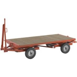 kaiserkraft Schlepperanhänger, 4-Rad-Doppel-Drehschemel-Lenkung, Tragfähigkeit 3 t, Ladefläche 2,5 x 1,25 m, Luftreifen
