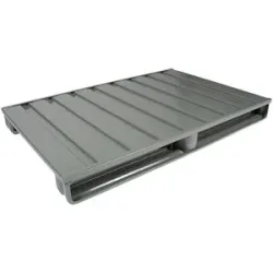 Stahlflachpalette, LxB 1200 x 1000 mm, Traglast 2000 kg, mausgrau Heson