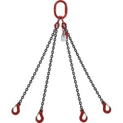 kaiserkraft Anschlagkette GK8, Tragfähigkeit 4250 kg, Kettenstärke 8 mm, Nutzlänge 1,5 m, 4-strängig, ab 2 Stk