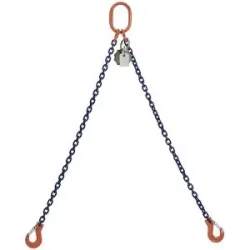 kaiserkraft Anschlagkette GK10, 2-strängig, Tragfähigkeit 3550 kg, Kettenstärke 8 mm, Nutzlänge 1 m