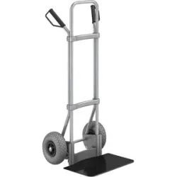 Sackkarre, verzinkt, Schaufel-BxT 450 x 350 mm, schwarz, PU-Bereifung eurokraft pro