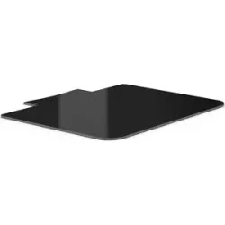 Sackkarre, Schaufel, BxT 450 x 500 mm, tiefschwarz RAL 9005, gelocht eurokraft pro