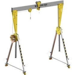 kaiserkraft Aluminium-Portalkran RKPK, Bauhöhe 2099 - 3050 mm, Breite 3000 mm