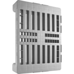 Hygienepalette, LxBxH 800 x 600 x 160 mm, hellgrau, ab 5 Stk ratioform