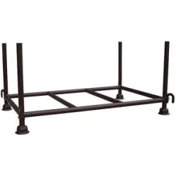Stapelgestell, LxBxH 1200 x 820 x 910 mm, mit 1 Querrohr, schokoladenbraun Eichinger