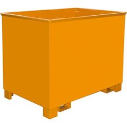 Sammelbehälter für Routenzüge, LxBxH 840 x 1240 x 975 mm, gelborange eurokraft pro