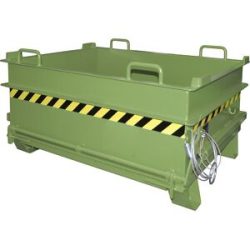 Klappbodenbehälter BC, Volumen 0,5 m³, Traglast 1000 kg, resedagrün eurokraft pro