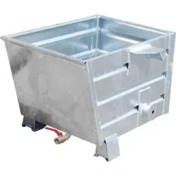 Späne-Stapelkipper BSS mit Siebblecheinsatz, Volumen 0,3 m³, feuerverzinkt eurokraft pro