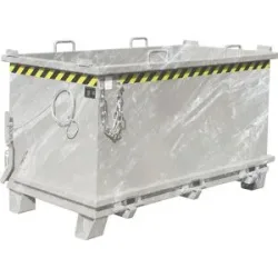 Klappbodenbehälter SB, Volumen 1,5 m³, Traglast 2000 kg, feuerverzinkt eurokraft pro